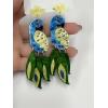 imageAcrylic Peacock Bird Dangle Earrings for Women Hypoallergenic Resin Blue Green Feather Animal Lightweight Charms Drop Dangling Stud Earring Cute Birthday Holiday Vacation Tropical Jewelry Gifts