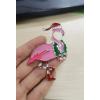 imageChristmas Flamingo Brooch Pin for Women Girls Fashion Enamel Pink Santa Animal Brooches Lapel Pins Cute Dress Accessories Holiday Xmas Party Jewelry Gift for Family