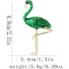 imageGreen Enamel Flamingo Brooch for Women Men GoldToned Fashion Bird Animal Brooches Pins Hat Bag Suit Tie Dress Accessories Jewelry for Christmas Festival Theme Party