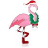 imageChristmas Flamingo Brooch Pin for Women Girls Fashion Enamel Pink Santa Animal Brooches Lapel Pins Cute Dress Accessories Holiday Xmas Party Jewelry Gift for Family