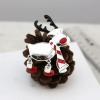 imageEnamel Christmas Deer Brooch Pin for Women Girls Silver Plated Fashion Red White Black Enameled Xmas Outfit Scarf Boots Animal Brooches Lapel Pins Delicate Holiday Festival Dress Accessories Gift