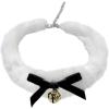imageChristmas Fluffy Jingle Bell Choker Necklace for Women Pet Dainty Velvet Bow Bowknot Faux White Fur Collar Charms Chain Necklaces Adjustable Fashion Xmas Holiday Accessories Theme Party Jewelry Gift 16 inchBlack