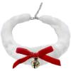 imageChristmas Fluffy Jingle Bell Choker Necklace for Women Pet Dainty Velvet Bow Bowknot Faux White Fur Collar Charms Chain Necklaces Adjustable Fashion Xmas Holiday Accessories Theme Party Jewelry Gift 16 inchRed