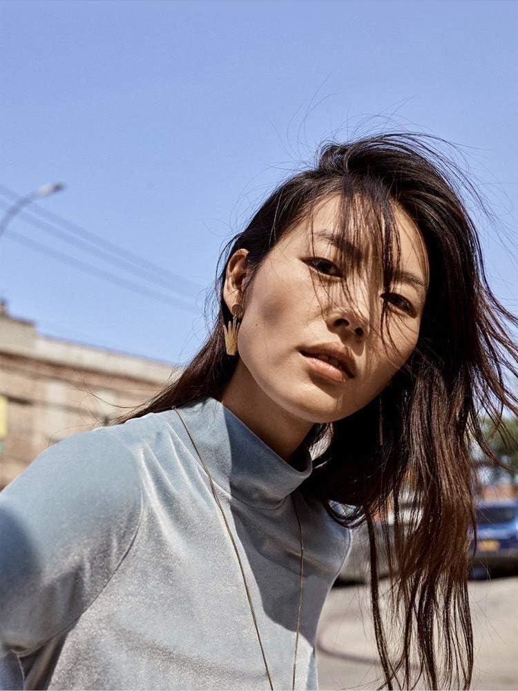 imageGold Hand Earrings Dangle Stud for Women Girls Copper Minimalist OK Fine Sign Language Vintage Drop Dangling Earring Hypoallergenic Unique Personalized Party Punk Jewelry BFF Gifts