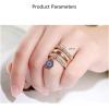 imageLayered CZ Evil Eye Statement Ring for Women Girl Protection Boho Crystal Gold Plated Open Band Wrap Size 6 Finger Rings Comfort Fit Bohemian Wedding Birthday Cocktail Party Jewelry