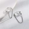 imageVintage Chain Drop Love Knot Small Hoop Earrings for Women Girls Men 925 Sterling Silver Tassel Link Dangle Huggie Hoops Cuff Cartilage Tragus Daith Minimalist Fashion Personalized Punk Jewelry Gifts
