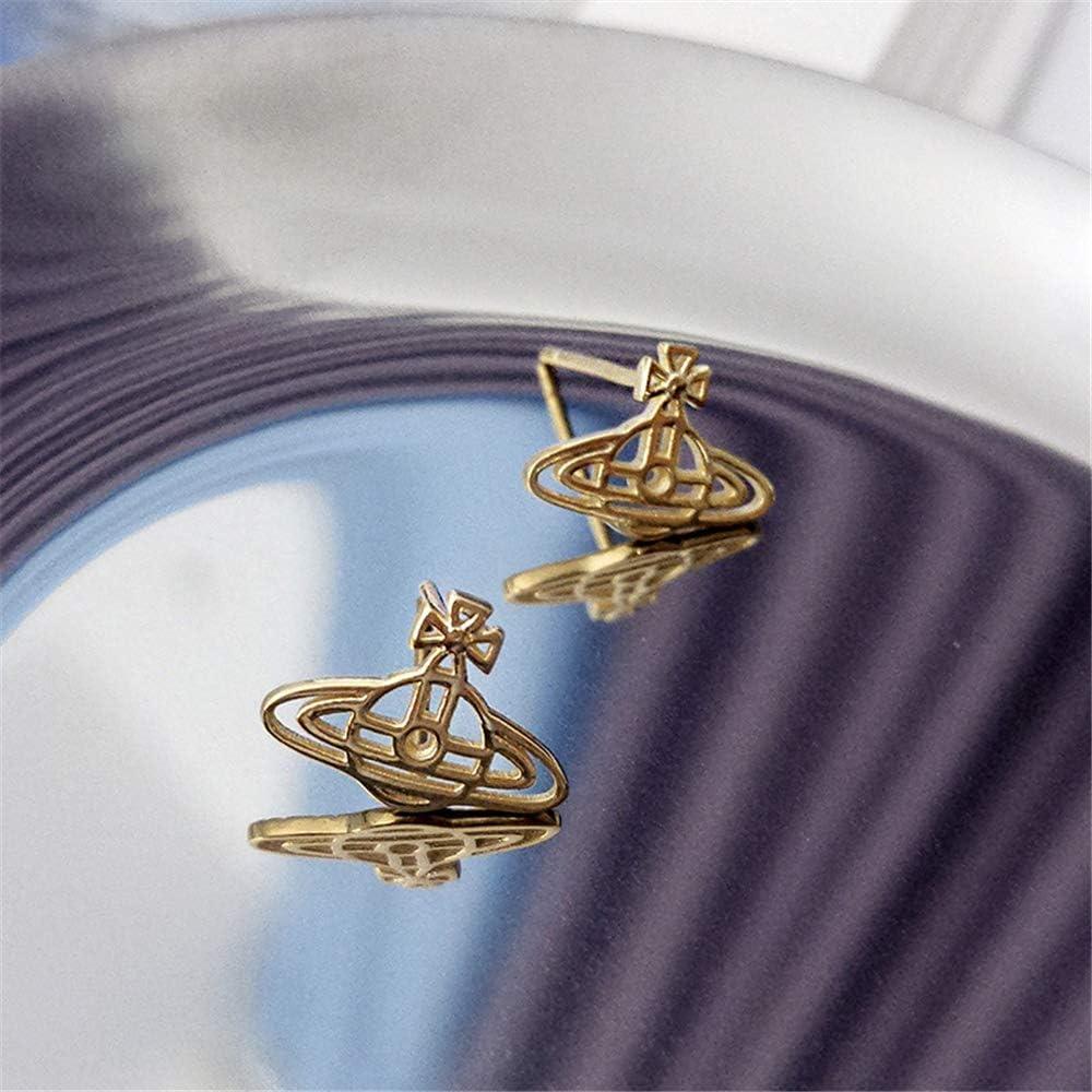 imageGold Moon Universe Planet Earrings for Women Girls S925 Sterling Silver Hypoallergenic Tiny Small Filigree Cross Star Cartilage Stud Tragus Lucky Post Pin Earring Airline Gift Souvenir