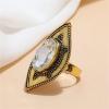 imageVintage CZ Evil Eye Big Statement Ring for Women Girls Oxidized Gold Plated Turtle Adjustable Expandable Boho Open Band Promise Rings Comfort Fit Indian Bollywood Cocktail Party Y2K Jewelry