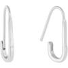 imageTiny Cute Safety Pin Cartilage Sterling Silver Small Hoop Earrings for Women Girls Minimalist Elegant Simple Chic Hoops Hypoallergenic Ear Piercing Fashion Body Jewelry 17mm Silver