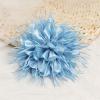 image:image18cm7in Dainty Spiky Fabric Flower Brooch Pin for Women Girls Elegant Crystal Colorful PomPom Fluffy Floral Peony Brooches Lapel Hair Pins Trendy Party Dress Accessories JewelryBlue
