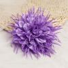 image:image18cm7in Dainty Spiky Fabric Flower Brooch Pin for Women Girls Elegant Crystal Colorful PomPom Fluffy Floral Peony Brooches Lapel Hair Pins Trendy Party Dress Accessories JewelryPurple