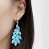 image:imageVintage Peacock Dangle Earrings for Women 14K Gold Plated Green Crystal Feather Peafowl Statement Drop Dangling Stud Earring Boho Exaggerated Birthday Holiday Jewelry GiftsTurquoise