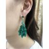 image:imageVintage Peacock Dangle Earrings for Women 14K Gold Plated Green Crystal Feather Peafowl Statement Drop Dangling Stud Earring Boho Exaggerated Birthday Holiday Jewelry GiftsGreen