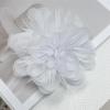 image:image14cm55 Big Silky Fabric Flower Brooch Pin for Women Girls Dainty Peony Camellia Brooches Duckbill Alligator Hair Clips Barrettes Floral Hair Pins Wedding Holiday Costume Accessories PurpleWhite
