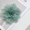 image:image14cm55 Big Silky Fabric Flower Brooch Pin for Women Girls Dainty Peony Camellia Brooches Duckbill Alligator Hair Clips Barrettes Floral Hair Pins Wedding Holiday Costume Accessories PurpleLight Green
