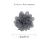 image:image14cm55 Big Silky Fabric Flower Brooch Pin for Women Girls Dainty Peony Camellia Brooches Duckbill Alligator Hair Clips Barrettes Floral Hair Pins Wedding Holiday Costume Accessories PurpleGrey