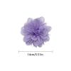 image:image14cm55 Big Silky Fabric Flower Brooch Pin for Women Girls Dainty Peony Camellia Brooches Duckbill Alligator Hair Clips Barrettes Floral Hair Pins Wedding Holiday Costume Accessories PurplePurple