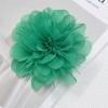 image:image14cm55 Big Silky Fabric Flower Brooch Pin for Women Girls Dainty Peony Camellia Brooches Duckbill Alligator Hair Clips Barrettes Floral Hair Pins Wedding Holiday Costume Accessories PurpleGreen