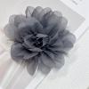 image:image14cm55 Big Silky Fabric Flower Brooch Pin for Women Girls Dainty Peony Camellia Brooches Duckbill Alligator Hair Clips Barrettes Floral Hair Pins Wedding Holiday Costume Accessories PurpleGrey