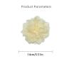 image:image14cm55 Big Silky Fabric Flower Brooch Pin for Women Girls Dainty Peony Camellia Brooches Duckbill Alligator Hair Clips Barrettes Floral Hair Pins Wedding Holiday Costume Accessories PurpleBright Yellow
