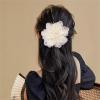 image:image14cm55 Big Silky Fabric Flower Brooch Pin for Women Girls Dainty Peony Camellia Brooches Duckbill Alligator Hair Clips Barrettes Floral Hair Pins Wedding Holiday Costume Accessories PurpleBeige