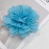 image:image14cm55 Big Silky Fabric Flower Brooch Pin for Women Girls Dainty Peony Camellia Brooches Duckbill Alligator Hair Clips Barrettes Floral Hair Pins Wedding Holiday Costume Accessories PurpleBlue