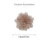 image:image14cm55 Big Silky Fabric Flower Brooch Pin for Women Girls Dainty Peony Camellia Brooches Duckbill Alligator Hair Clips Barrettes Floral Hair Pins Wedding Holiday Costume Accessories PurpleClay Pink