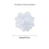 image:image14cm55 Big Silky Fabric Flower Brooch Pin for Women Girls Dainty Peony Camellia Brooches Duckbill Alligator Hair Clips Barrettes Floral Hair Pins Wedding Holiday Costume Accessories PurpleWhite