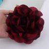 image:image14cm55in Fabric Silky Peony Flower Brooch Pin for Women Girls Fashion Floral Brooches Lapel Hair Pins Eelegant Wedding Cocktail Party Costume Dress Accessories Holiday Festival JewelryWine Red