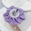 image:image14cm55in Fabric Silky Peony Flower Brooch Pin for Women Girls Fashion Floral Brooches Lapel Hair Pins Eelegant Wedding Cocktail Party Costume Dress Accessories Holiday Festival JewelryPurple