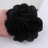 image:image14cm55in Fabric Silky Peony Flower Brooch Pin for Women Girls Fashion Floral Brooches Lapel Hair Pins Eelegant Wedding Cocktail Party Costume Dress Accessories Holiday Festival JewelryBlack
