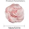 image:image14cm55in Fabric Silky Peony Flower Brooch Pin for Women Girls Fashion Floral Brooches Lapel Hair Pins Eelegant Wedding Cocktail Party Costume Dress Accessories Holiday Festival JewelryPink