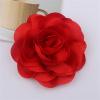 image:image14cm55in Fabric Silky Peony Flower Brooch Pin for Women Girls Fashion Floral Brooches Lapel Hair Pins Eelegant Wedding Cocktail Party Costume Dress Accessories Holiday Festival JewelryRed