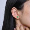 image:image18g Gold Plated Flower Leaf Fruit Stud Earrings for Women Stainless Steel Hypoallergenic Small Cartilage Studs Earring Dainty Cute Accessories Jewelry Gifts for Birthday HolidayClover