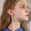 image:image18g Gold Plated Flower Leaf Fruit Stud Earrings for Women Stainless Steel Hypoallergenic Small Cartilage Studs Earring Dainty Cute Accessories Jewelry Gifts for Birthday HolidayWatermelon