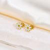 image:image18g Gold Plated Flower Leaf Fruit Stud Earrings for Women Stainless Steel Hypoallergenic Small Cartilage Studs Earring Dainty Cute Accessories Jewelry Gifts for Birthday HolidayDaisy