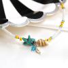 image:image2 PCS Cute Starfish Conch Shell Anklet Set for Women Girls Faux Pearl Beaded Colorful Seeds Charm Foot Chain Bracelet Adjustable Nickel Free Birthday Seabeach Vacation Jewelry