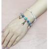 image:imageChristmas Beaded Stretch Bracelets for Women Girls Charms Colorful Acrylic Crystal Turquoise Ball Bead Strand Elastic Layer BFF Bracelet Chains Xmas Holiday Accessories Jewelry Gifts for Mother Daughter Tree Bell 2 PCS