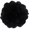 image:image14cm55in Fabric Silky Peony Flower Brooch Pin for Women Girls Fashion Floral Brooches Lapel Hair Pins Eelegant Wedding Cocktail Party Costume Dress Accessories Holiday Festival JewelryBlack