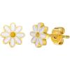 image:image18g Gold Plated Flower Leaf Fruit Stud Earrings for Women Stainless Steel Hypoallergenic Small Cartilage Studs Earring Dainty Cute Accessories Jewelry Gifts for Birthday HolidayDaisy