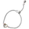 image:imageCZ Heart Chain Engagement Promise 925 Sterling Silver Ring for Women Girls AB Crystal Ball Bead Adjustable Expandable Open Band Rings Fashion Eternity Wedding Birthday Christmas Party Jewelry Gift