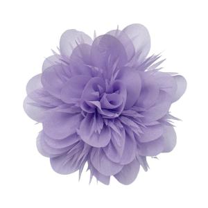image:image14cm55 Big Silky Fabric Flower Brooch Pin for Women Girls Dainty Peony Camellia Brooches Duckbill Alligator Hair Clips Barrettes Floral Hair Pins Wedding Holiday Costume Accessories PurplePurple