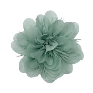 image:image14cm55 Big Silky Fabric Flower Brooch Pin for Women Girls Dainty Peony Camellia Brooches Duckbill Alligator Hair Clips Barrettes Floral Hair Pins Wedding Holiday Costume Accessories PurpleLight Green
