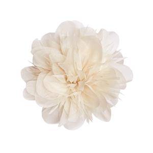 image:image14cm55 Big Silky Fabric Flower Brooch Pin for Women Girls Dainty Peony Camellia Brooches Duckbill Alligator Hair Clips Barrettes Floral Hair Pins Wedding Holiday Costume Accessories PurpleBeige