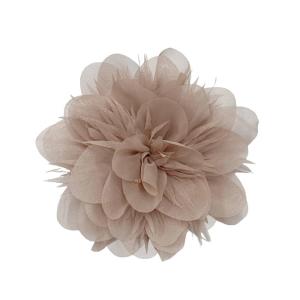 image:image14cm55 Big Silky Fabric Flower Brooch Pin for Women Girls Dainty Peony Camellia Brooches Duckbill Alligator Hair Clips Barrettes Floral Hair Pins Wedding Holiday Costume Accessories PurpleClay Pink