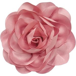 image:image14cm55in Fabric Silky Peony Flower Brooch Pin for Women Girls Fashion Floral Brooches Lapel Hair Pins Eelegant Wedding Cocktail Party Costume Dress Accessories Holiday Festival JewelryDeep Pink