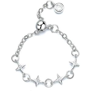 image:imageStar Chain Statement Ring for Women Girls 925 Silver Plated Adjustable Expandable Mini Diamond Open Wrap Tail Finger Rings Wedding Promise Engagement Jewelry Gift