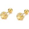 image:image20g Cute CZ Royal Crown Stud Earrings for Women Girls 925 Sterling Silver Hypoallergenic Tiny Small Princess Queen Ball Cartilage Studs Tragus Fashion Dainty Ear Piercing Jewelry Gifts Gold