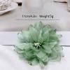 image:image10cm4in Satin Organza Flower Brooch Pin for Women Girls Charming Glossy Peony Daisy Floral Brooches Hair Clips Pins Dainty Hat Bag Clothing Decorative Accessories JewelryLight Green