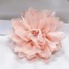 image:image10cm4in Satin Organza Flower Brooch Pin for Women Girls Charming Glossy Peony Daisy Floral Brooches Hair Clips Pins Dainty Hat Bag Clothing Decorative Accessories JewelryLight Pink